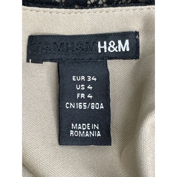 H&M Black Lace Tank Top Size 4 NWOT - Picture 4 of 7